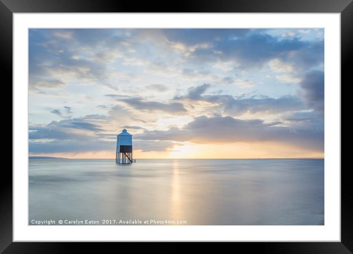 The Lower Lighthouse at Burnham on Sea Framed Mounted Print by Carolyn Eaton
