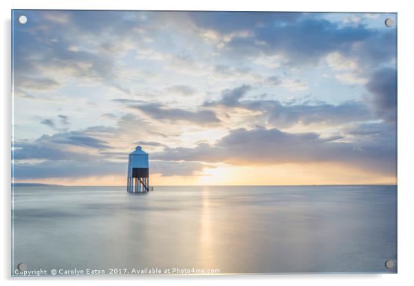 The Lower Lighthouse at Burnham on Sea Acrylic by Carolyn Eaton