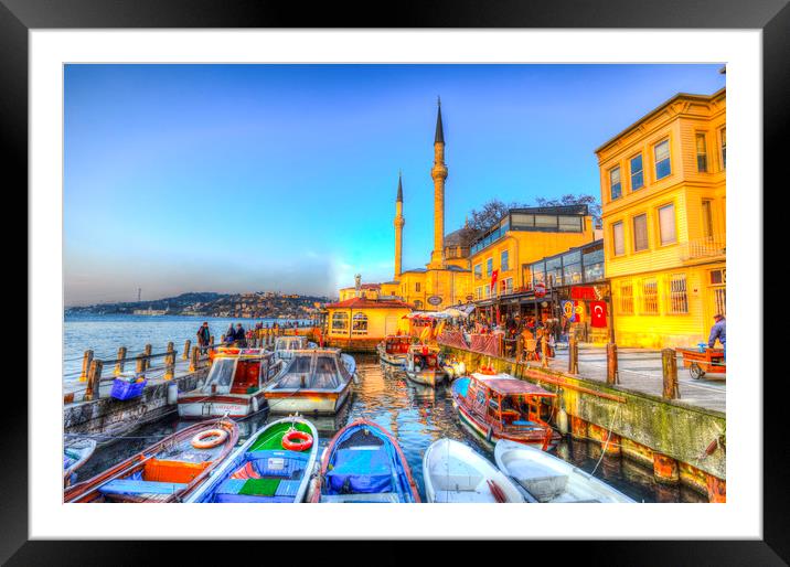 The Bosphorus Istanbul Framed Mounted Print by David Pyatt
