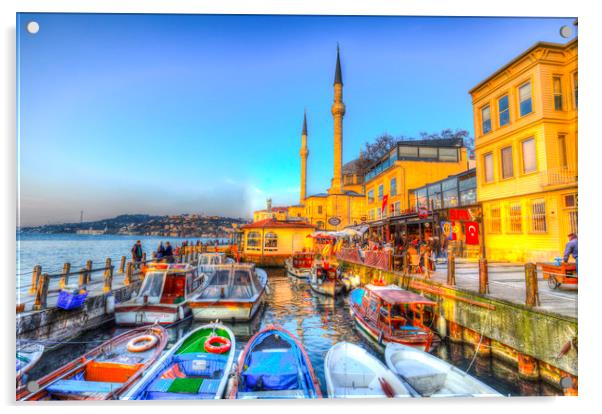 The Bosphorus Istanbul Acrylic by David Pyatt