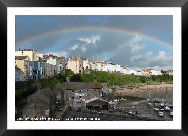 Morning Rainbow Framed Mounted Print by Chris Williams