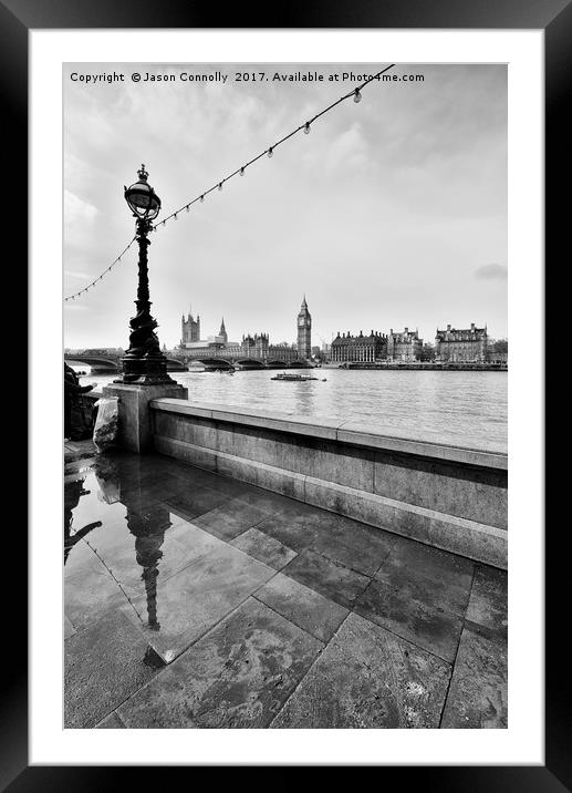 The River Thames, London Framed Mounted Print by Jason Connolly