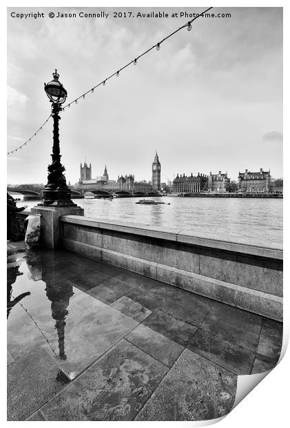 The River Thames, London Print by Jason Connolly