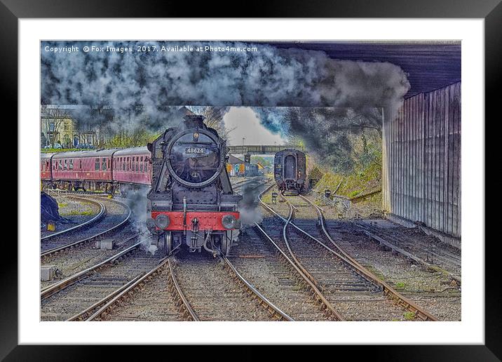 48624 locomotive train Framed Mounted Print by Derrick Fox Lomax