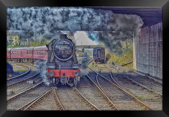 48624 locomotive train Framed Print by Derrick Fox Lomax