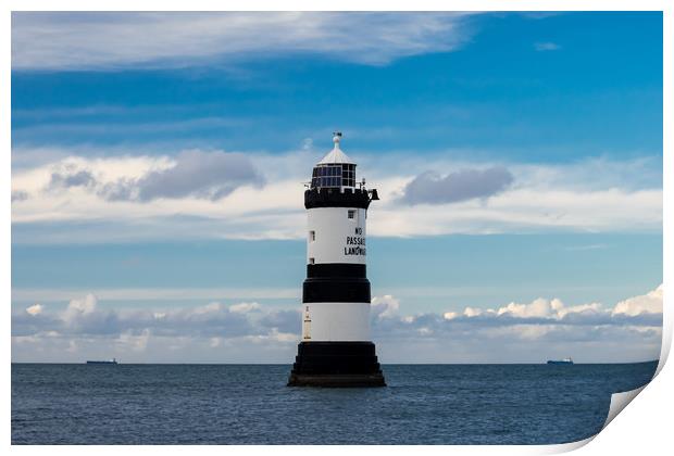 Penmon Lighthouse, Anglesey. Print by Colin Allen