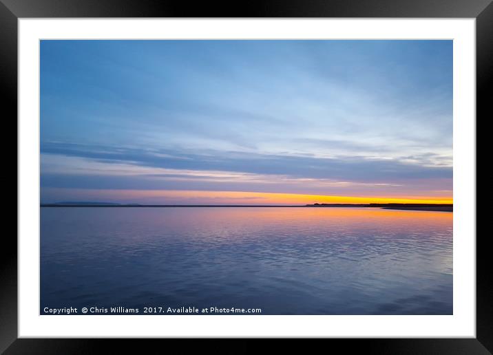 Calm Waters Framed Mounted Print by Chris Williams