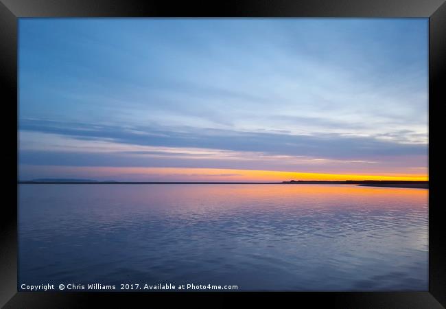 Calm Waters Framed Print by Chris Williams