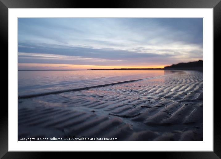 Dusky Shores Framed Mounted Print by Chris Williams
