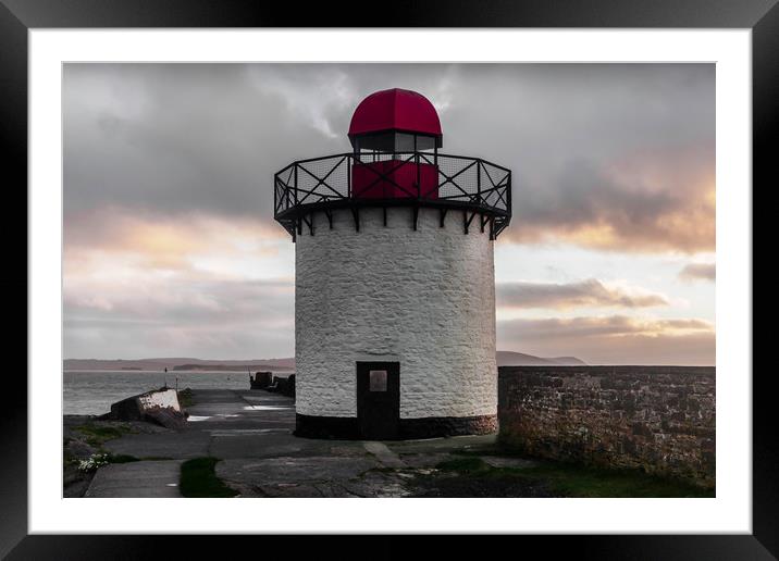 The Lighthouse at Burry Port, Carmarthenshire. Framed Mounted Print by Colin Allen