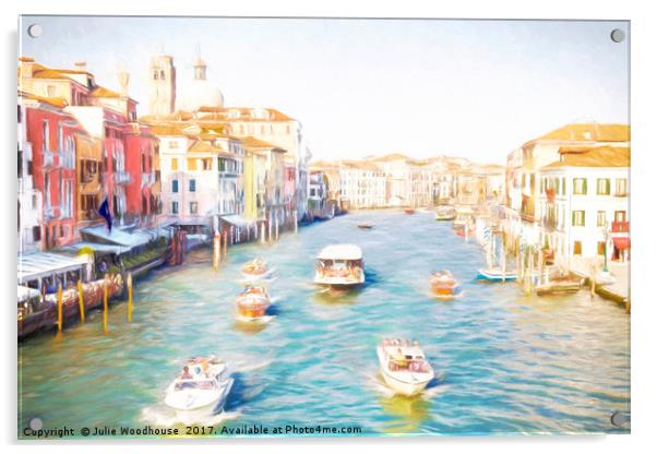 The Grand Canal Acrylic by Julie Woodhouse