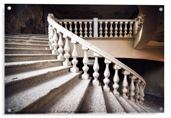 Skirt Stairs Acrylic by Svetlana Sewell