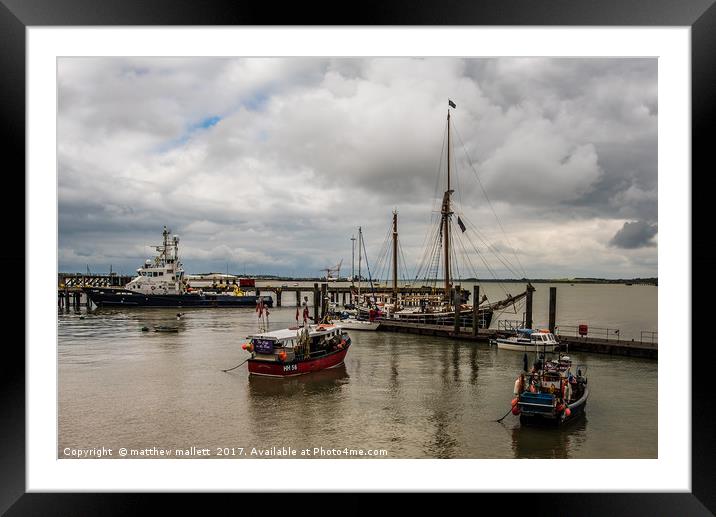 Old And New In Old Harwich Framed Mounted Print by matthew  mallett