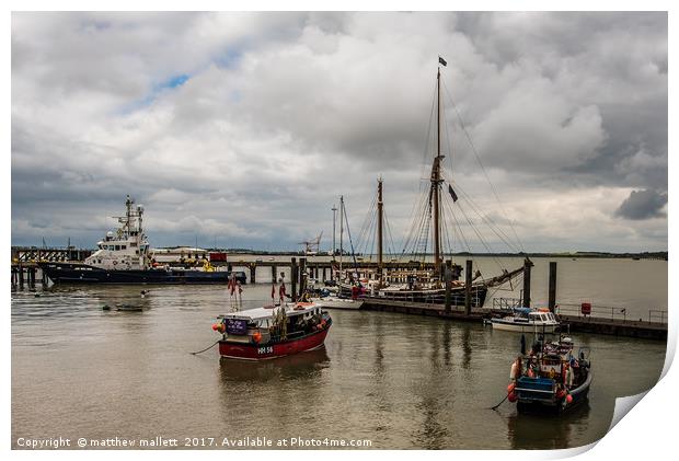 Old And New In Old Harwich Print by matthew  mallett