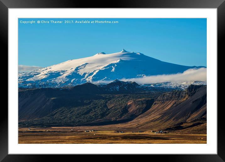 Snaefellsjokull Glacier 2 Iceland Framed Mounted Print by Chris Thaxter