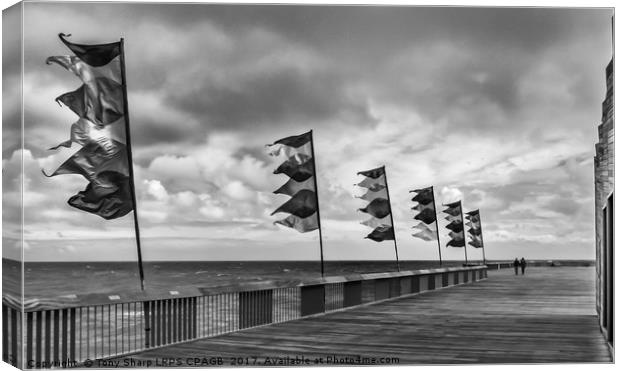 A WALK ON THE PIER Canvas Print by Tony Sharp LRPS CPAGB