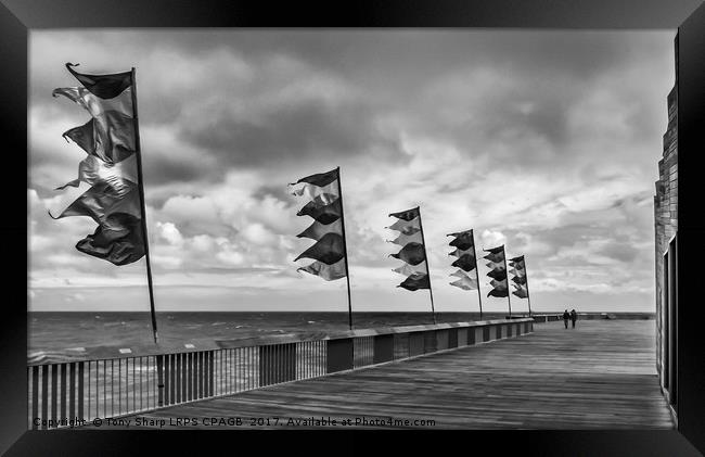 A WALK ON THE PIER Framed Print by Tony Sharp LRPS CPAGB