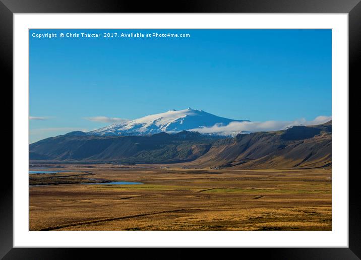 Snaefellsjokull Glacier Iceland Framed Mounted Print by Chris Thaxter