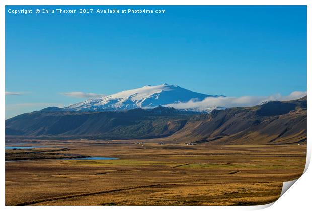 Snaefellsjokull Glacier Iceland Print by Chris Thaxter