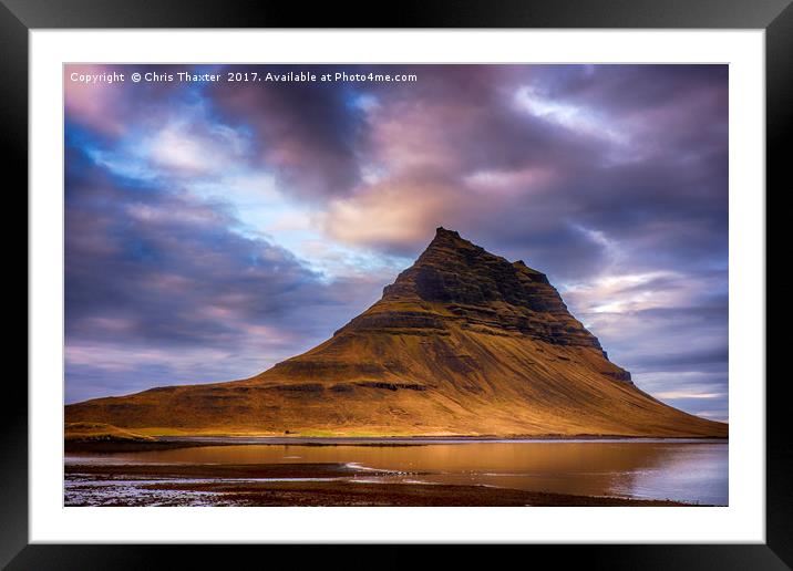 Church Mountain Iceland Framed Mounted Print by Chris Thaxter