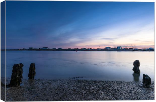Felixstowe Ferry after Sunset Canvas Print by Nick Rowland