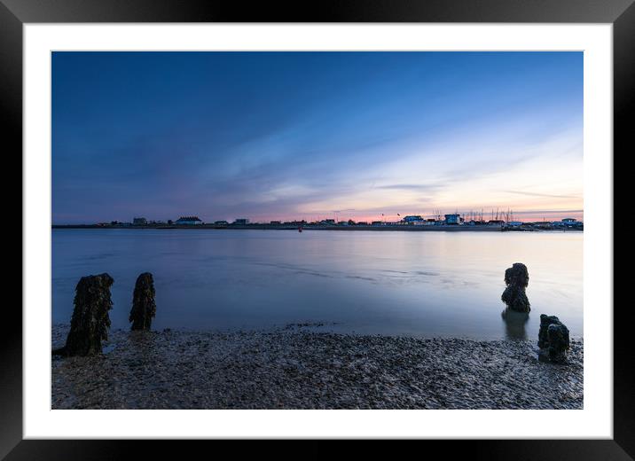 Felixstowe Ferry after Sunset Framed Mounted Print by Nick Rowland