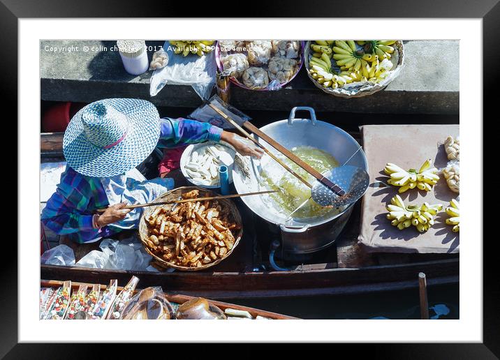 Thailand Style Banana Fritters Framed Mounted Print by colin chalkley