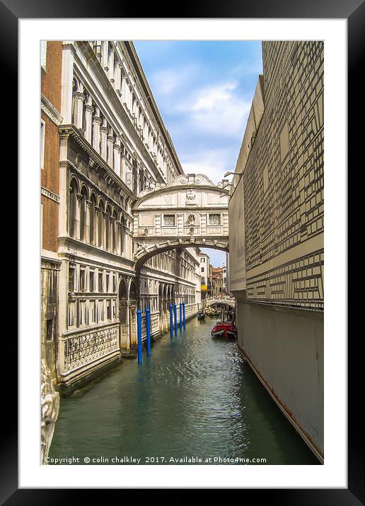 The  Ponte dei Sospiri in Venice Framed Mounted Print by colin chalkley