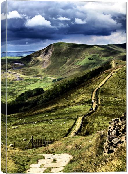 The Great Ridge Derbyshire Canvas Print by Darren Burroughs