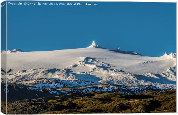 Snaefellsjokull volcano 3 Iceland Canvas Print by Chris Thaxter