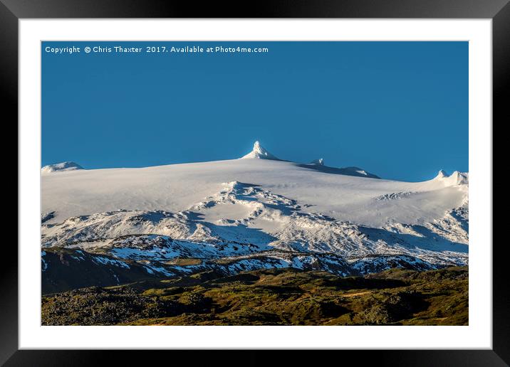Snaefellsjokull volcano 3 Iceland Framed Mounted Print by Chris Thaxter
