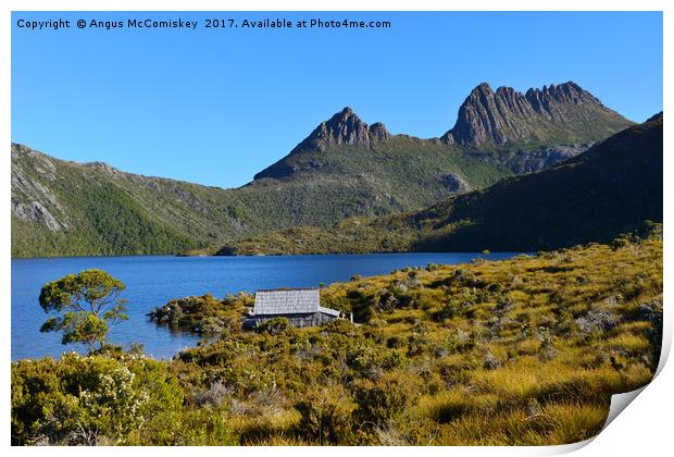 Dove Lake in Cradle Mountain National Park Print by Angus McComiskey