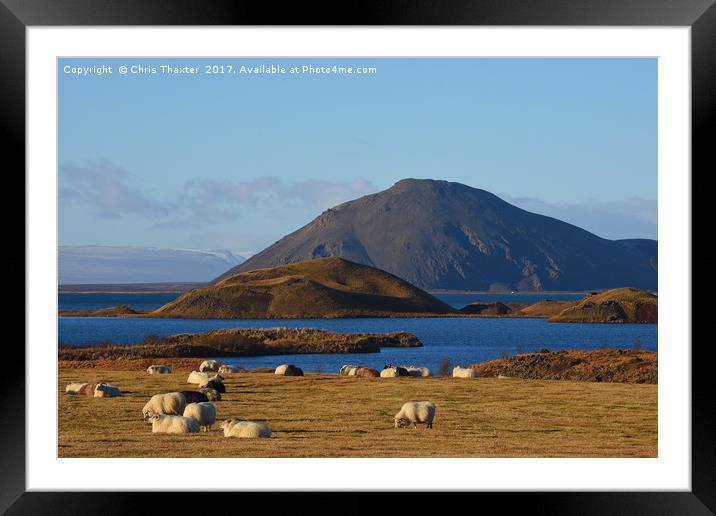 Lake Myvatn Iceland Framed Mounted Print by Chris Thaxter
