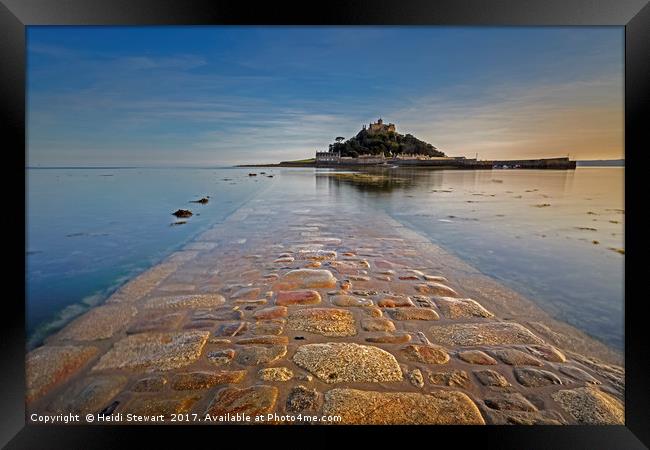 St Michael's Mount and Causeway Framed Print by Heidi Stewart
