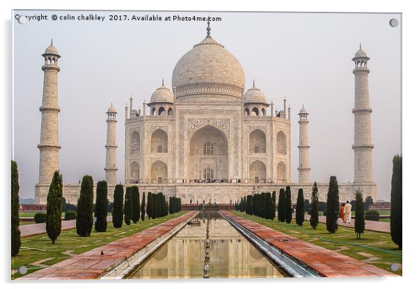 Taj Mahal at dawn Acrylic by colin chalkley