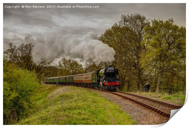The Flying Scotsman climbs out of Horsted Keynes Print by Max Stevens