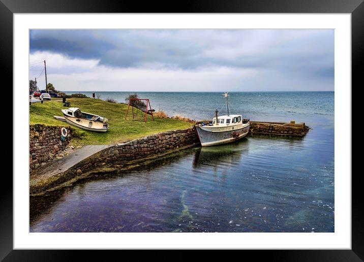 Corrie Harbour Arran Framed Mounted Print by Valerie Paterson