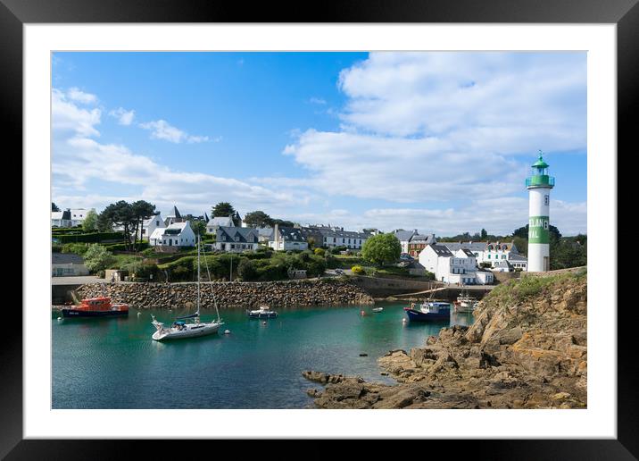 Little harbour of Doëlan in  Brittany Framed Mounted Print by Michelle PREVOT
