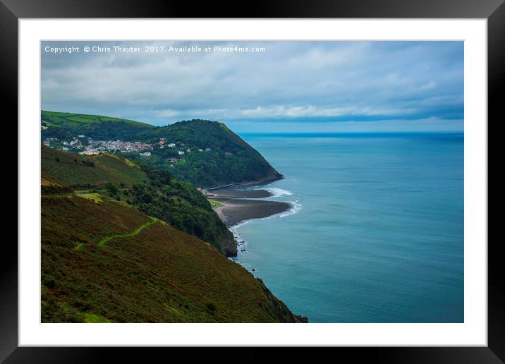 Lynmouth North Devon. Framed Mounted Print by Chris Thaxter