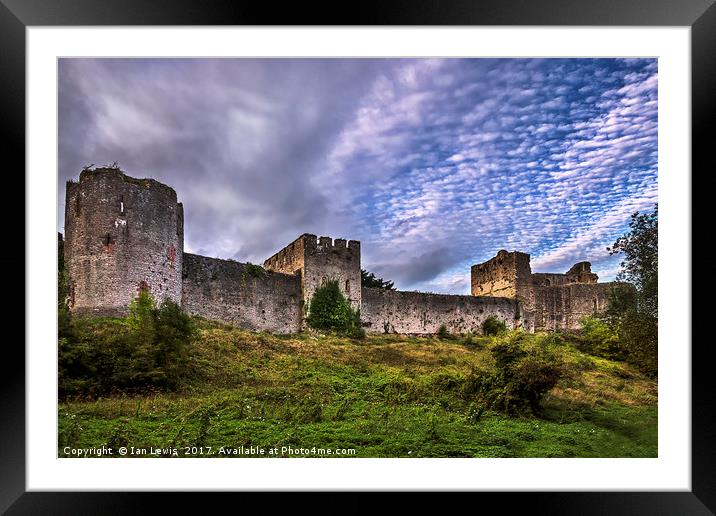 Chepstow Castle Walls Framed Mounted Print by Ian Lewis