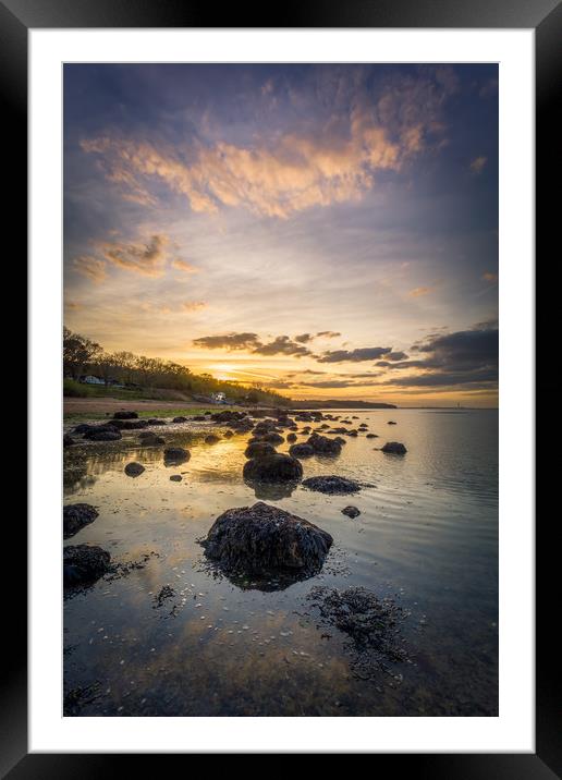 Sunset At The Rockery Framed Mounted Print by Wight Landscapes