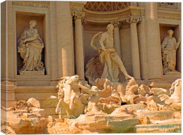 Trevi fountain Rome Canvas Print by paul ratcliffe