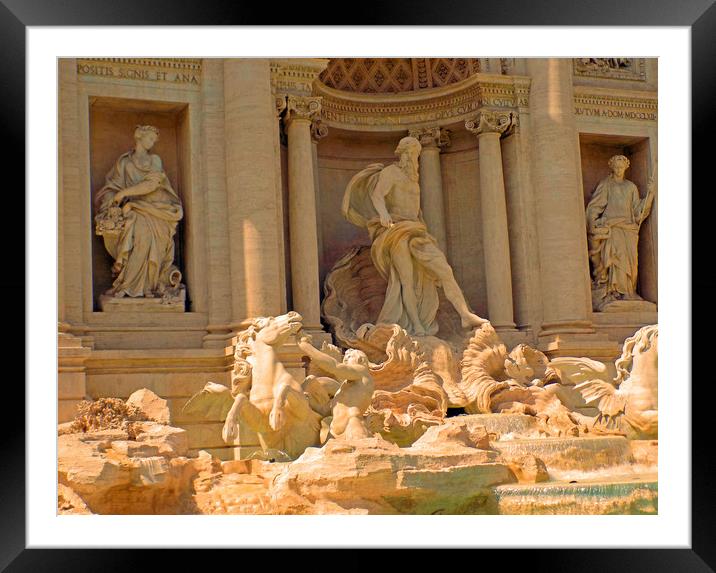 Trevi fountain Rome Framed Mounted Print by paul ratcliffe