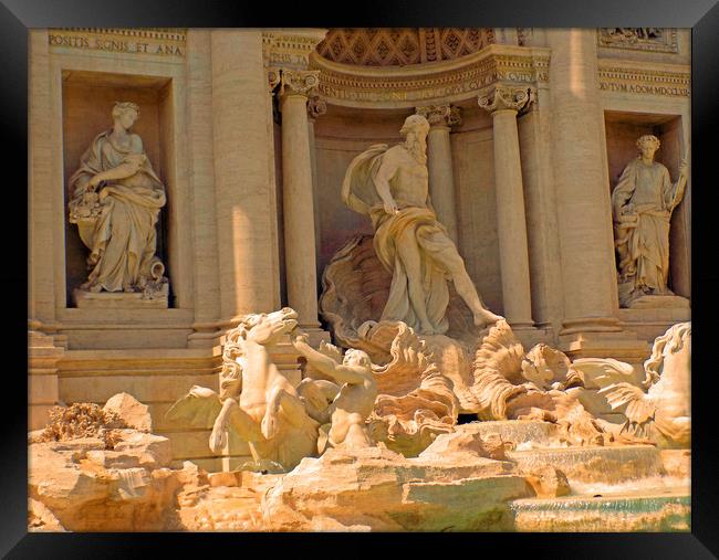 Trevi fountain Rome Framed Print by paul ratcliffe