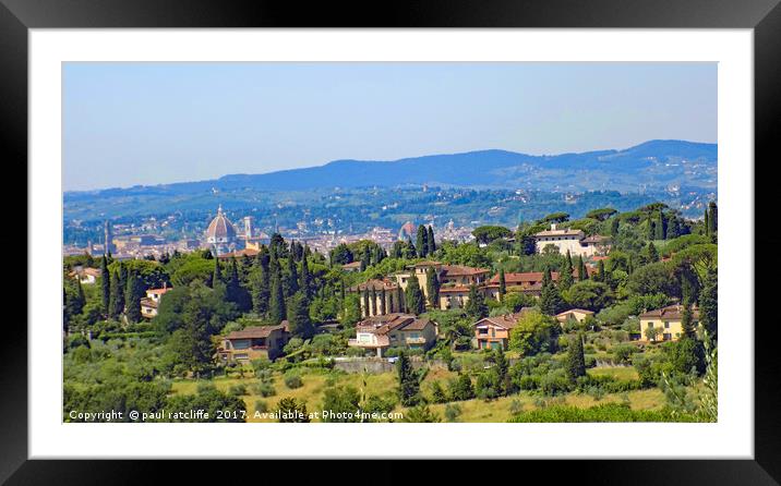 Tuscan landscape Framed Mounted Print by paul ratcliffe