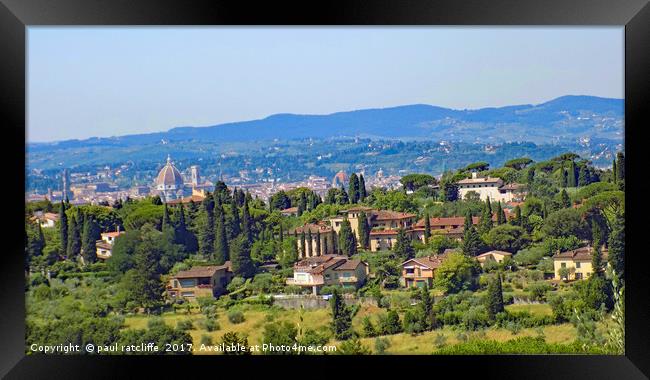 Tuscan landscape Framed Print by paul ratcliffe