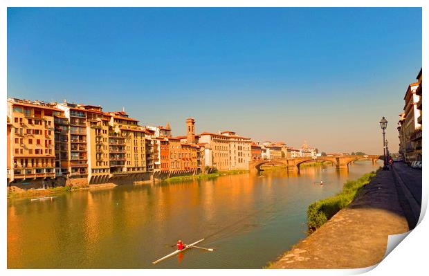 river Arno in Florence Italy Print by paul ratcliffe