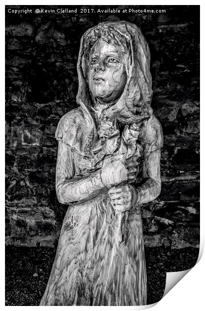 A Wooden Lady Print by Kevin Clelland