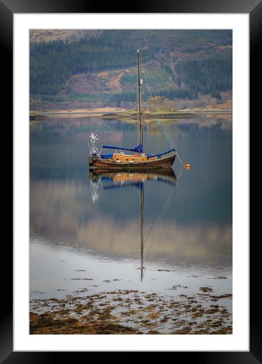 Boat on the Loch  Framed Mounted Print by chris smith