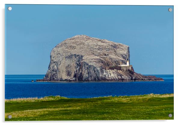 Bass Rock Acrylic by Valerie Paterson